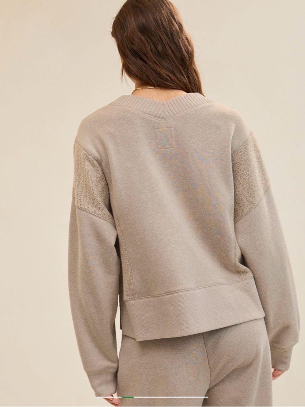 Aerie Apres-Chill Sweatshirt Medium NWT Stone Harbor Cozy Textured Pullover - Picture 2 of 11